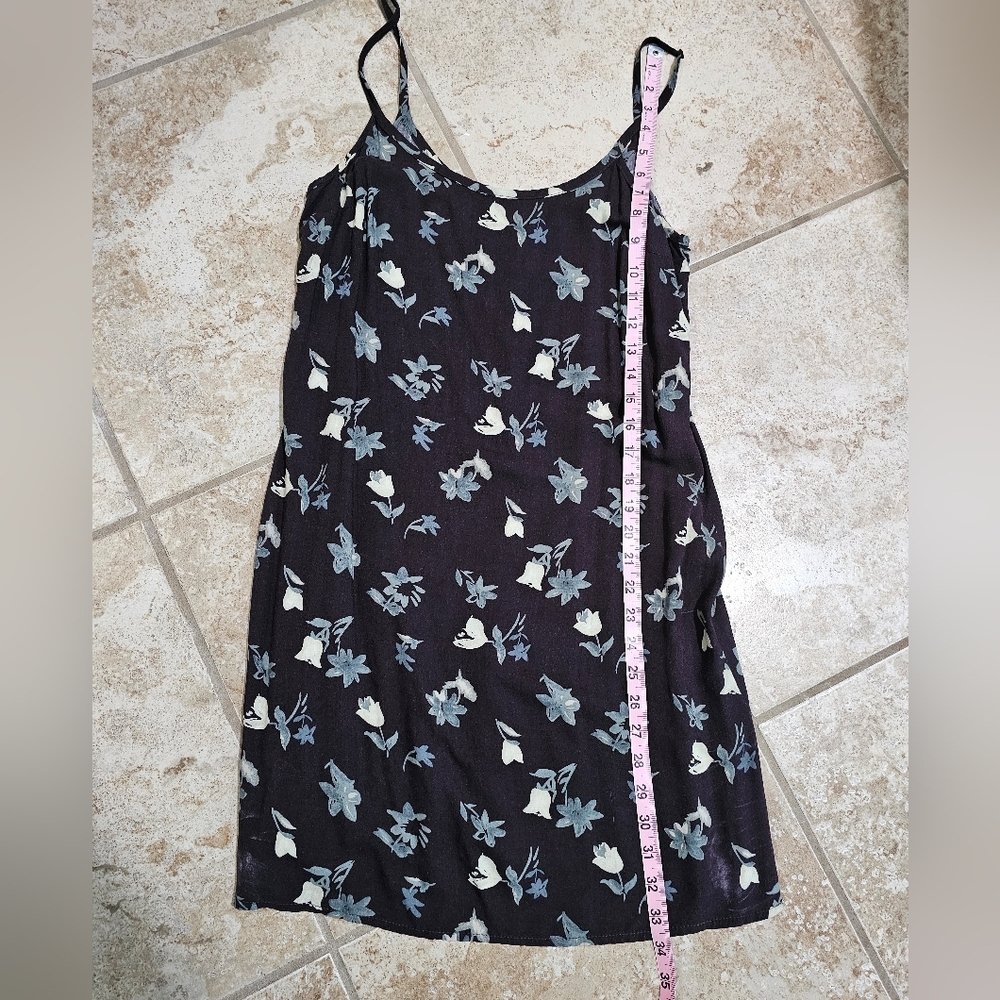Rampage Women’s 6 Slip Dress Brown Floral Rayon Mini 90s Grunge Festival Rare - Picture 6 of 6